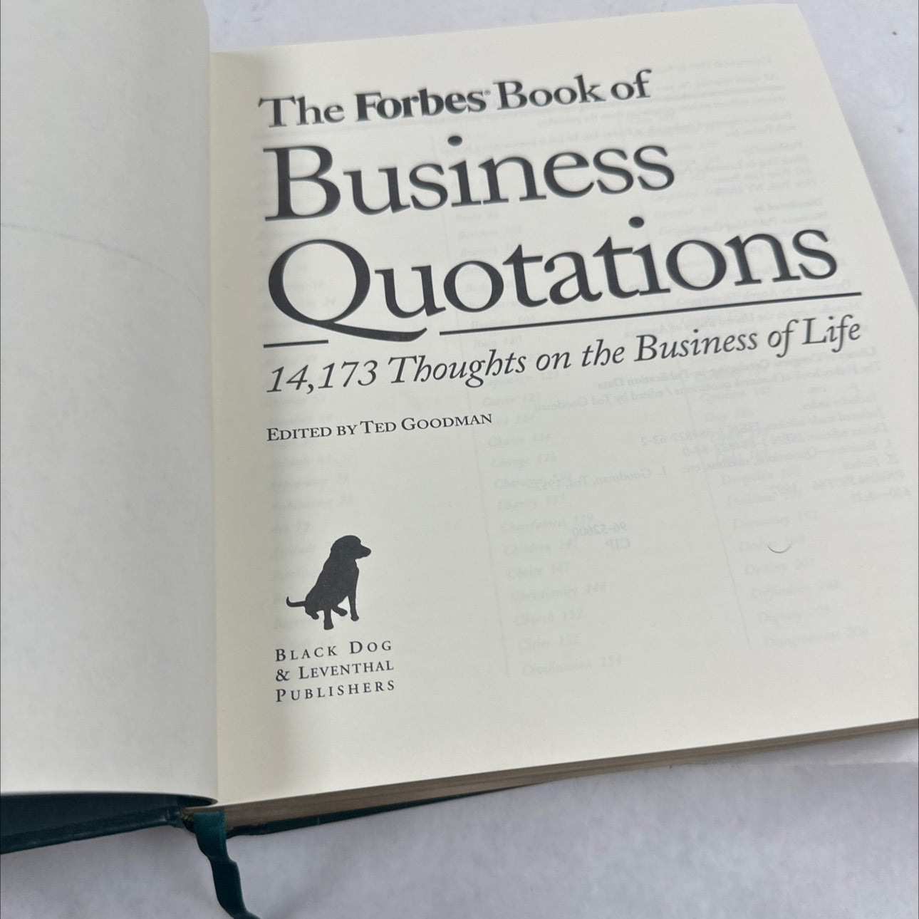 Fancy forbes book of business quotes - gold page edges! - books