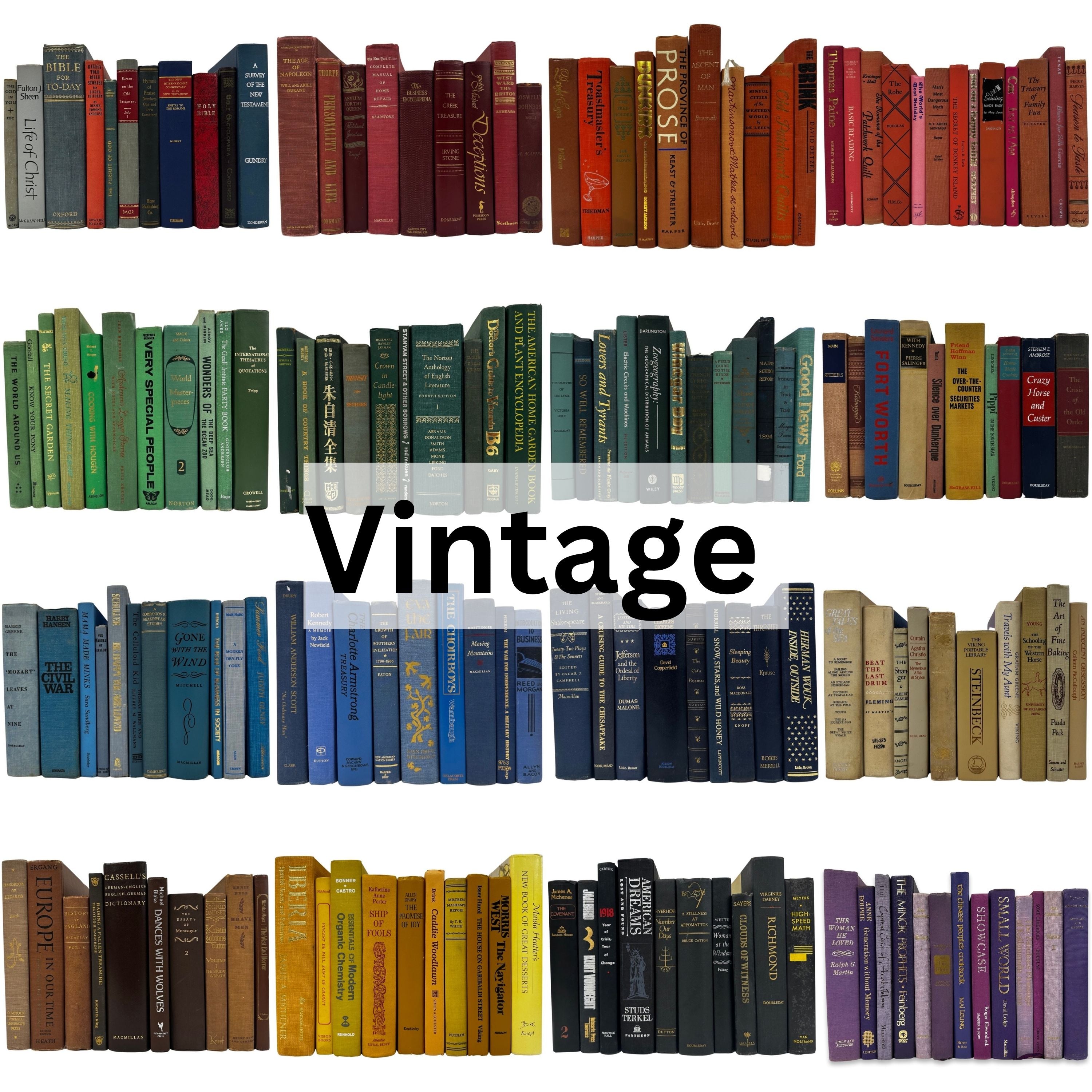 Vintage & Antique Books by Color & foot | Designer Grade