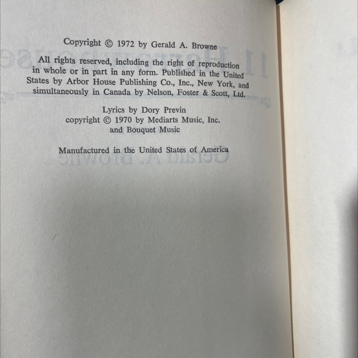 11 harrowhouse book, by Gerald A. Browne, 1972 Hardcover image 3