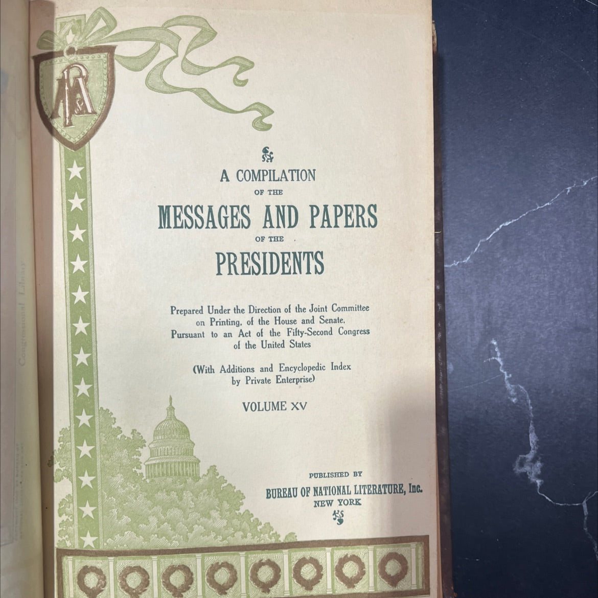 a compilation of the messages and papers of the presidents book, by unknown, 1970 Hardcover image 3