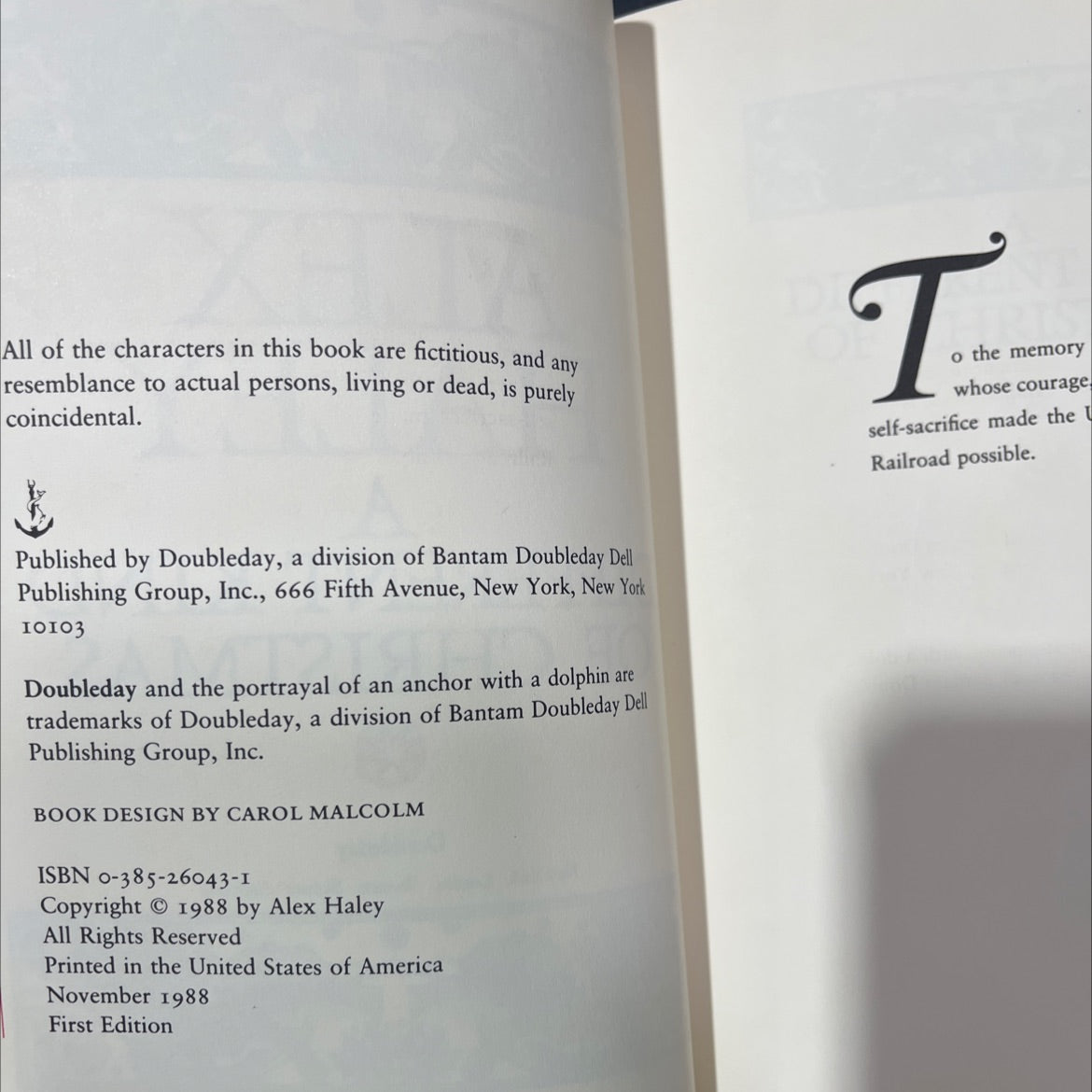 a different kind of christmas book, by alex haley, 1988 Hardcover image 3