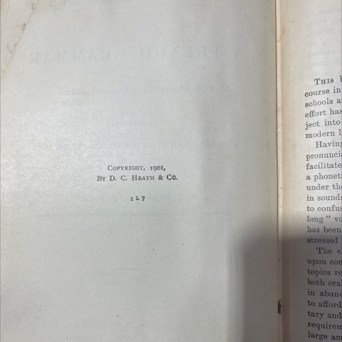 a french grammar book, by w. h. fraser and j. squair, 1901 Hardcover image 3