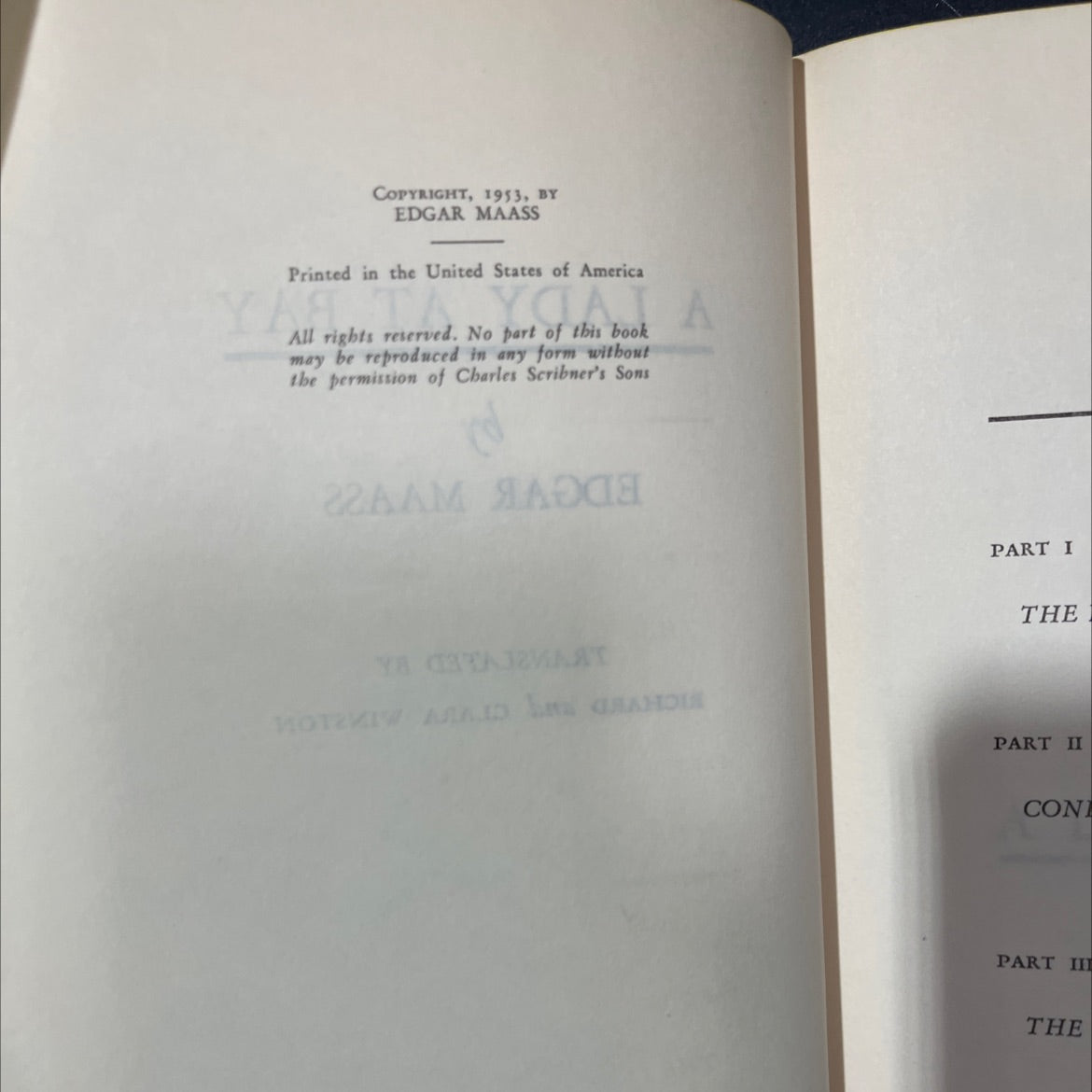 a lady at bay book, by edgar maass, 1953 Hardcover image 3