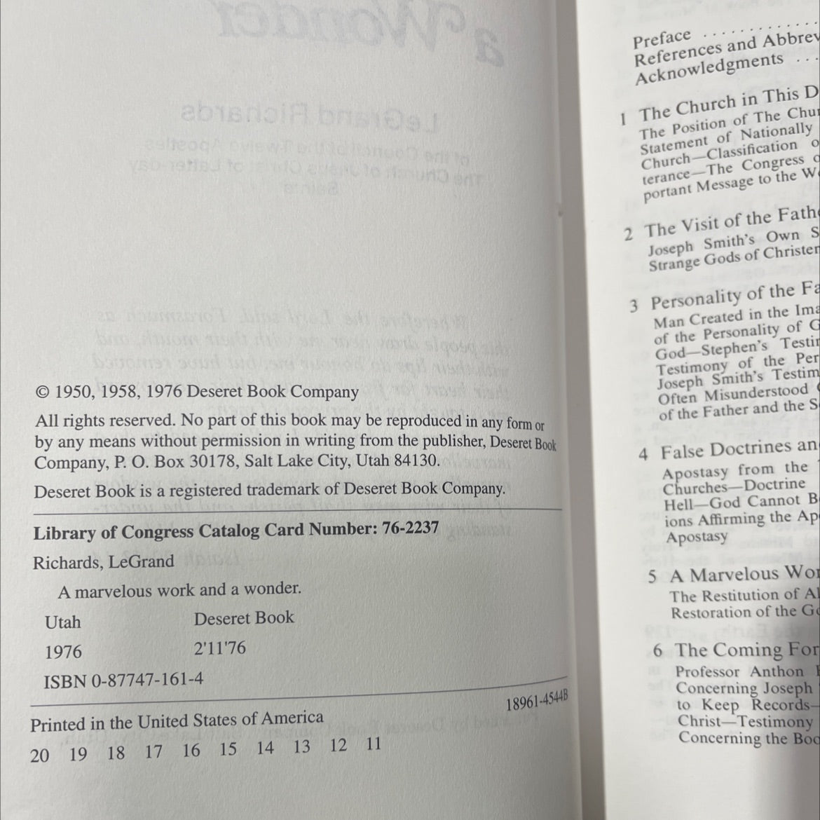 a marvelous work and a wonder book, by legrand richards, 1976 Hardcover image 3