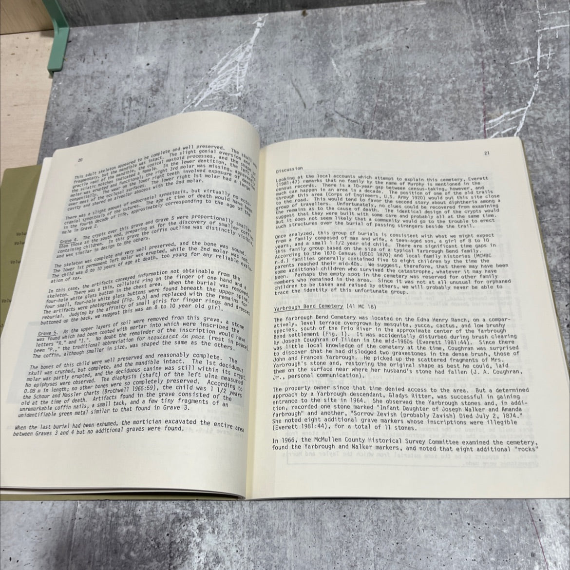 a study of five historic cemeteries at choke canyon reservoir book, by anne a. fox, 1984 Paperback image 4