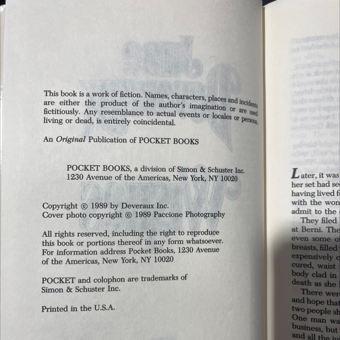 abian jude deveraux wisnes book, by jude deveraux, 1989 Hardcover image 3