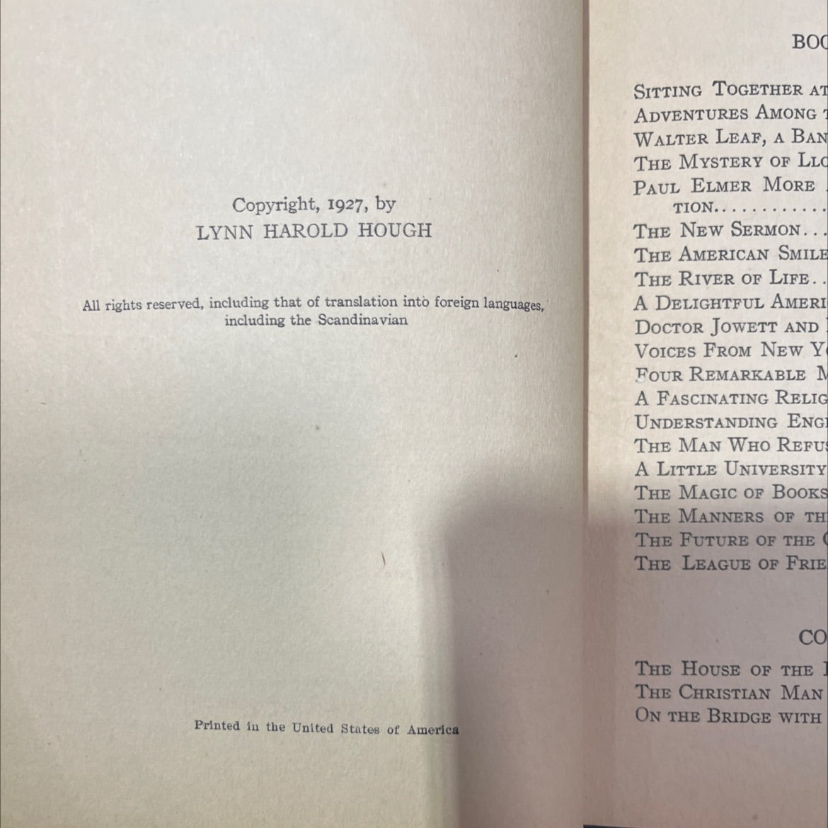 adventures in the minds of men book, by lynn harold hough, 1927 Hardcover image 3