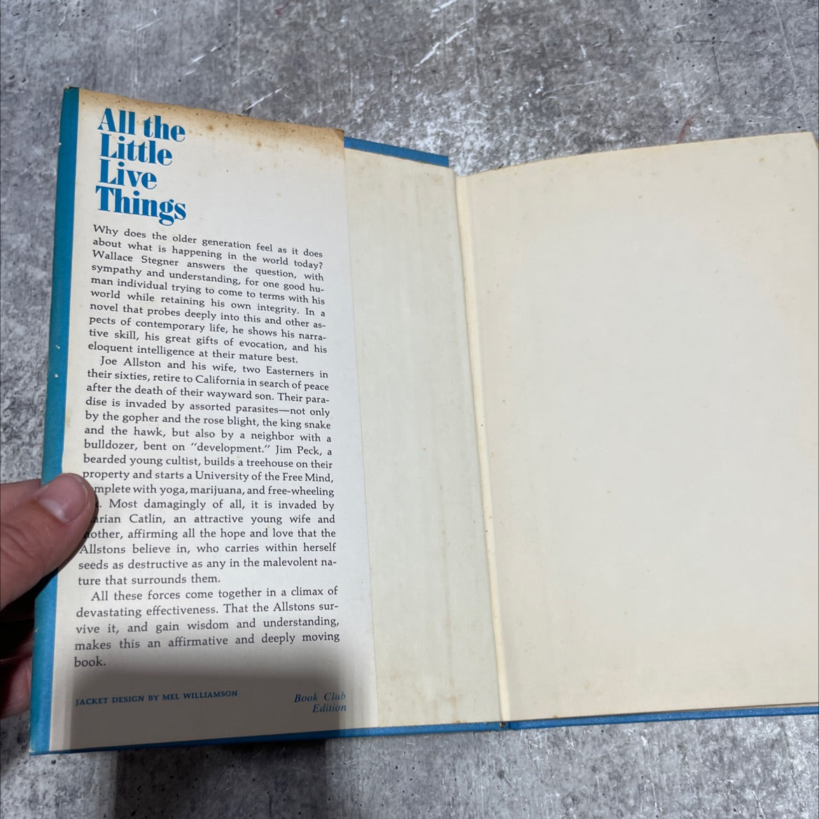 all the little live things book, by Wallace Stegner, 1967 Hardcover image 4