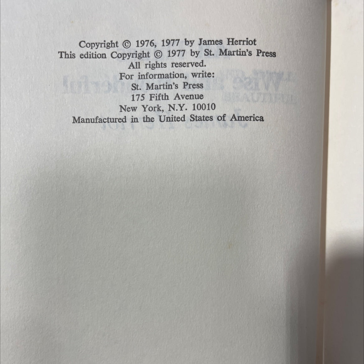 all things wise and wonderful book, by james herriot, 1977 Hardcover image 3