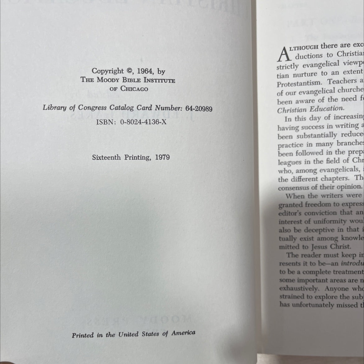 an introduction to evangelical christian education book, by j. edward hakes, 1979 Hardcover, Vintage image 3