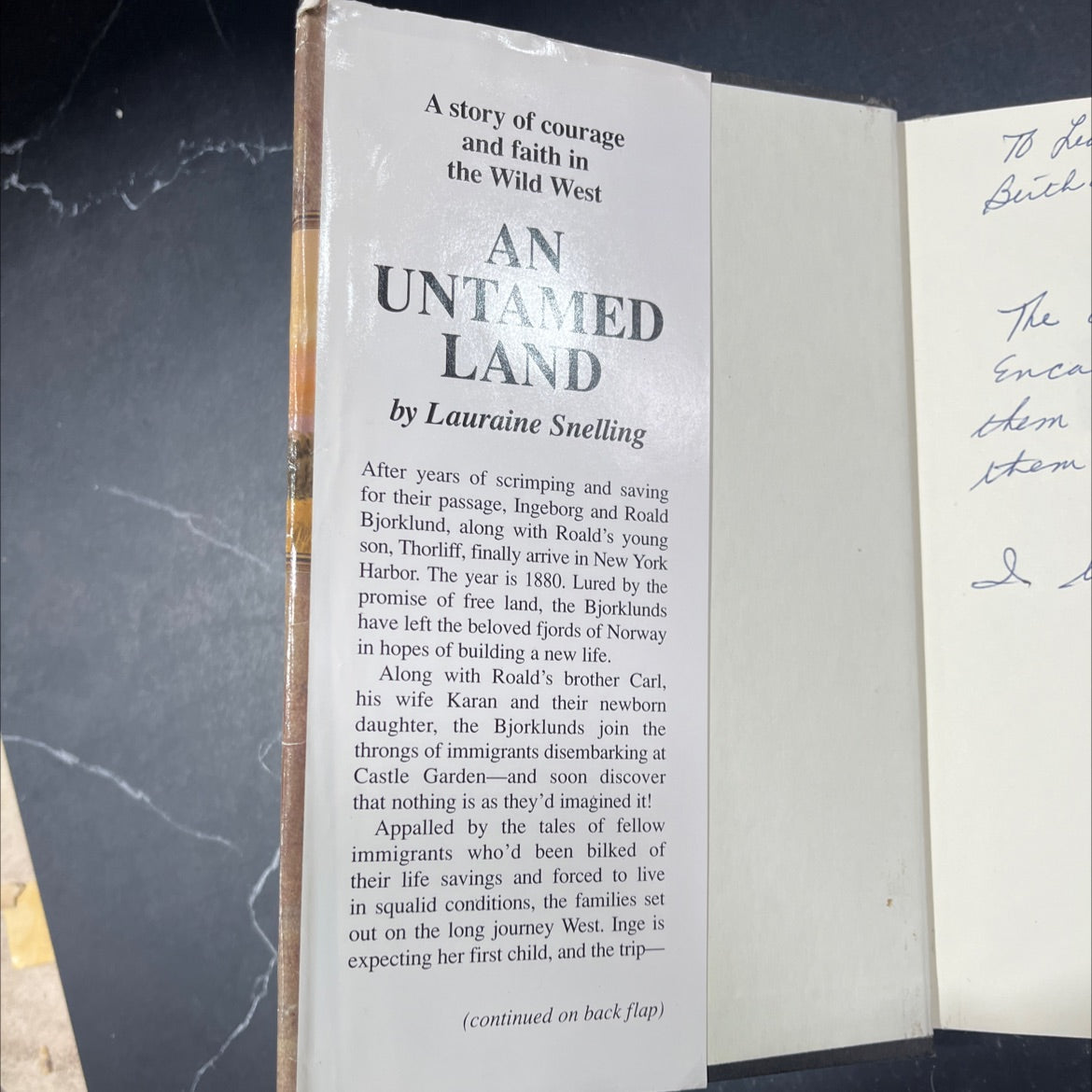 an untamed land book, by lauraine snelling, 1996 Hardcover image 4