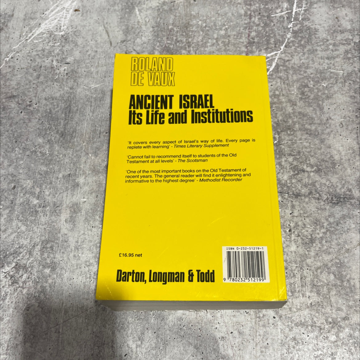 ancient israel its life and institutions book, by roland de vaux, 1990 Paperback image 4