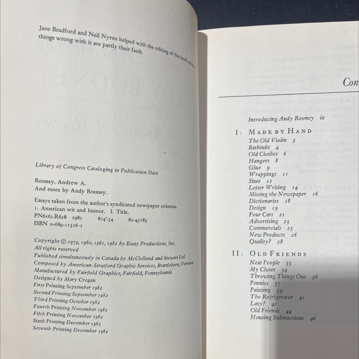 and more by andy rooney book, by andrew a. rooney, 1982 Hardcover image 3