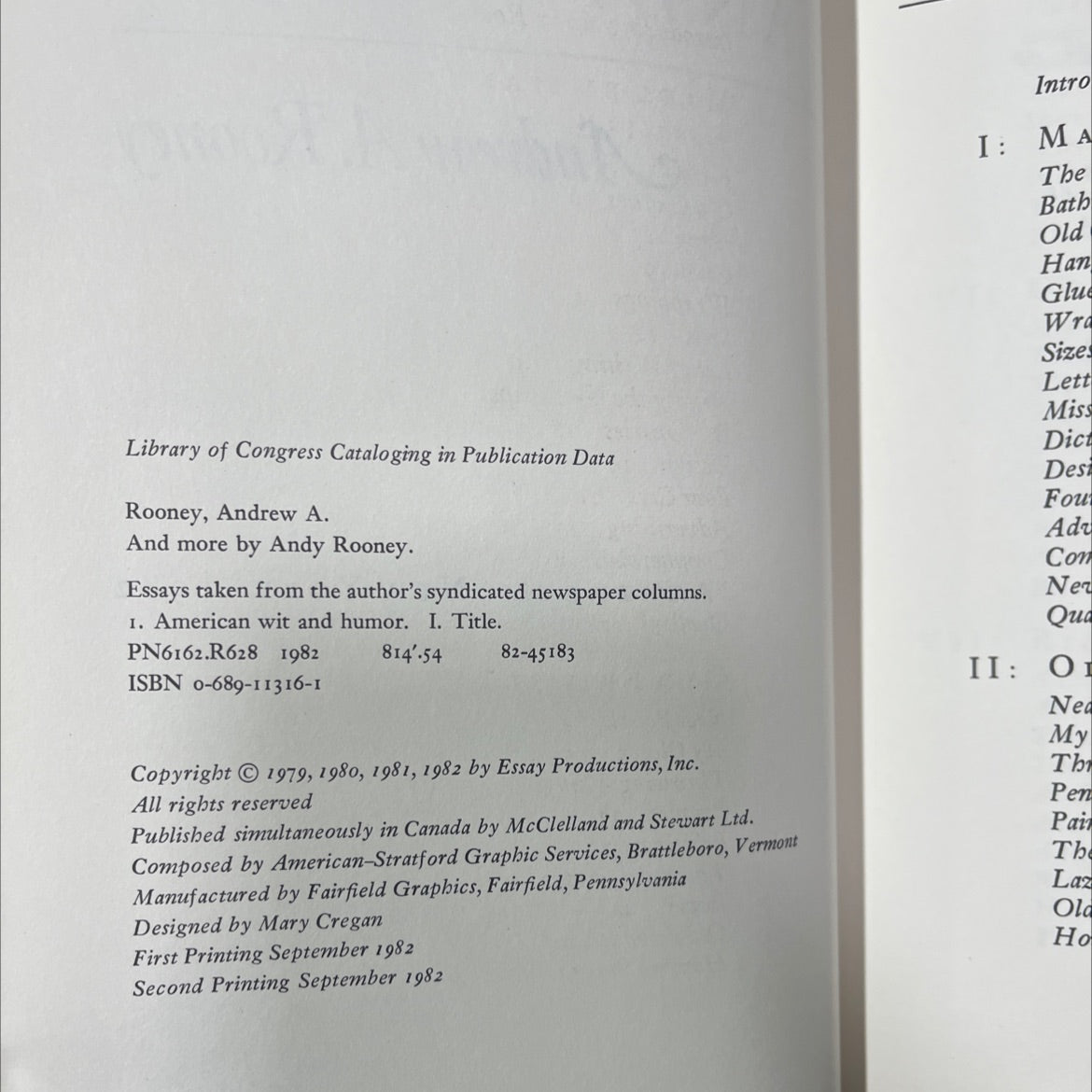 and more by andy rooney book, by andrew a. rooney, 1982 Hardcover image 3
