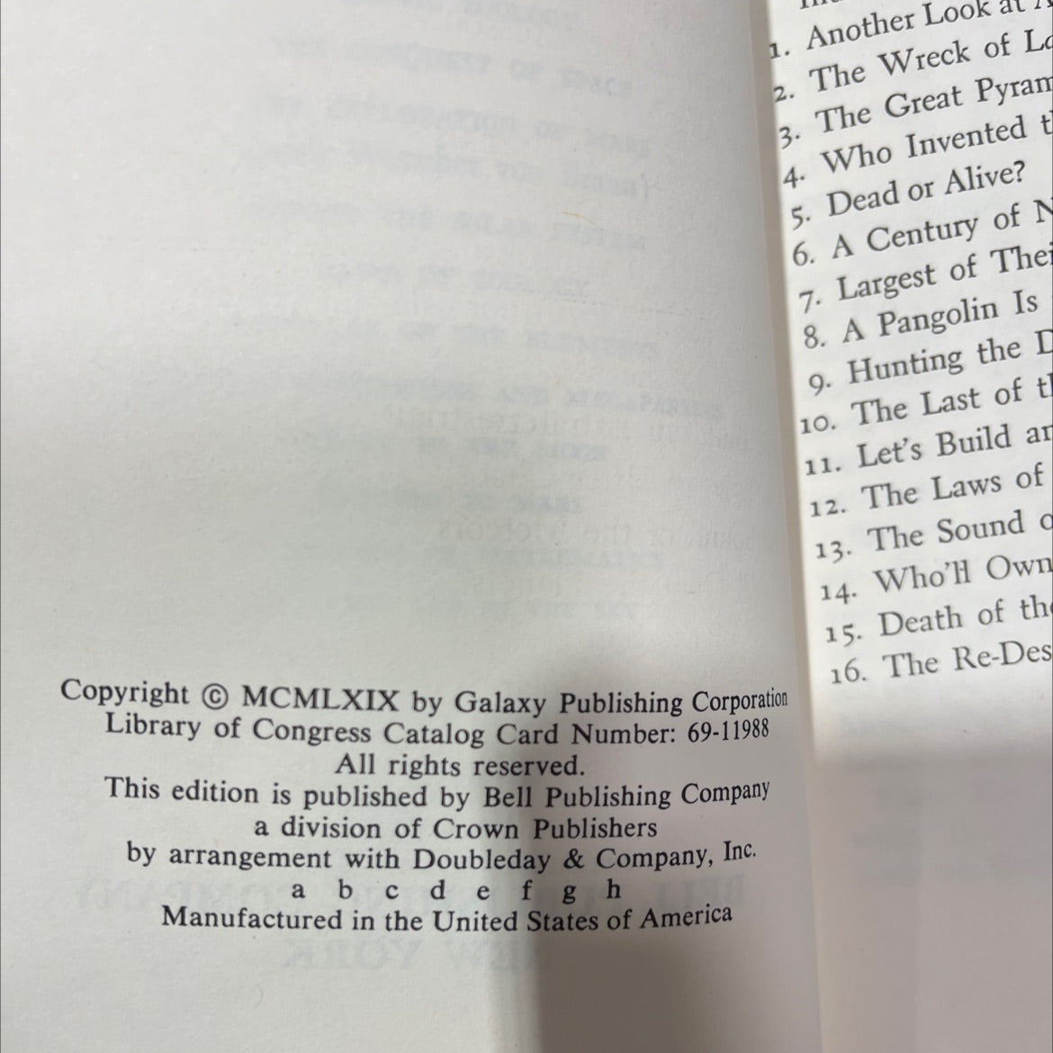 another look at atlantis and fifteen other essays by willy ley book, by willy ley, 1969 Hardcover, Vintage image 3