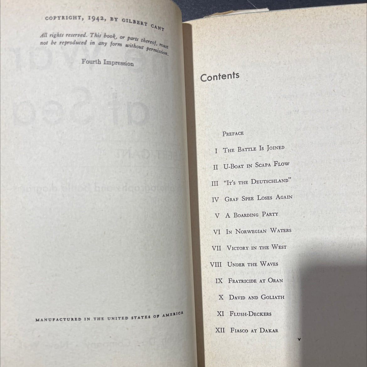 ant ld war ii the war at sea book, by gilbert cant, 1942 Hardcover image 3