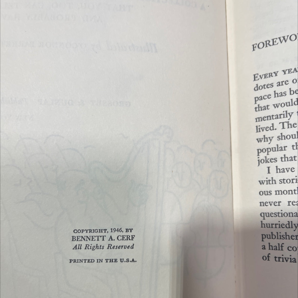 anything for a laugh book, by bennett cerf, 1946 Hardcover image 3