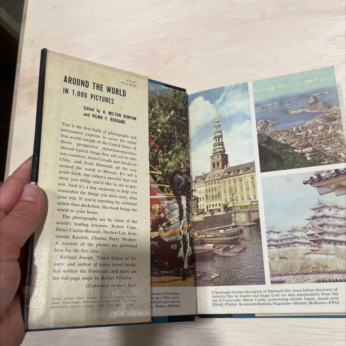 around the world in 1,000 pictures voyage book, by A. Milton Runyon, Vilma F. Bergane, 1954 Hardcover image 4