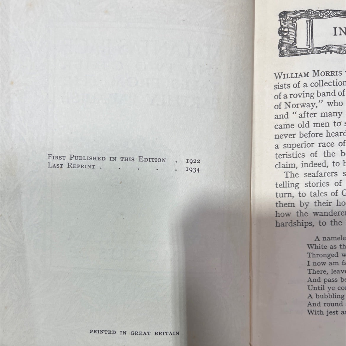 atlantas race and two other tales from the earthly paradise book, by william morris, 1934 Hardcover image 3