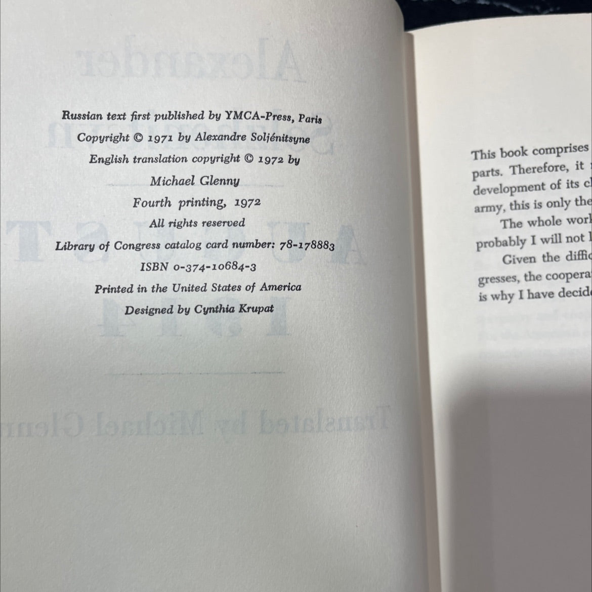 august 1914 book, by alexander solzhenitsyn, 1972 Hardcover, Vintage image 3