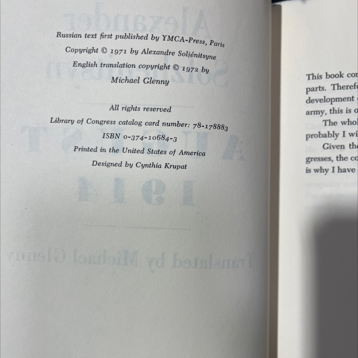 august 1914 book, by alexander solzhenitsyn, 1972 Hardcover image 3