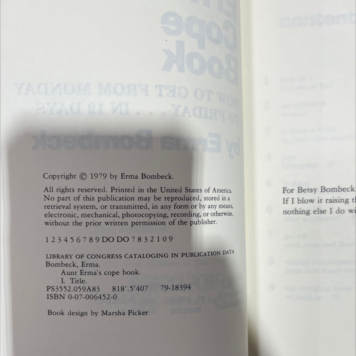 aunt erma's cope book how to get from monday to friday... in 12 days book, by erma bombeck, 2008 Hardcover image 3