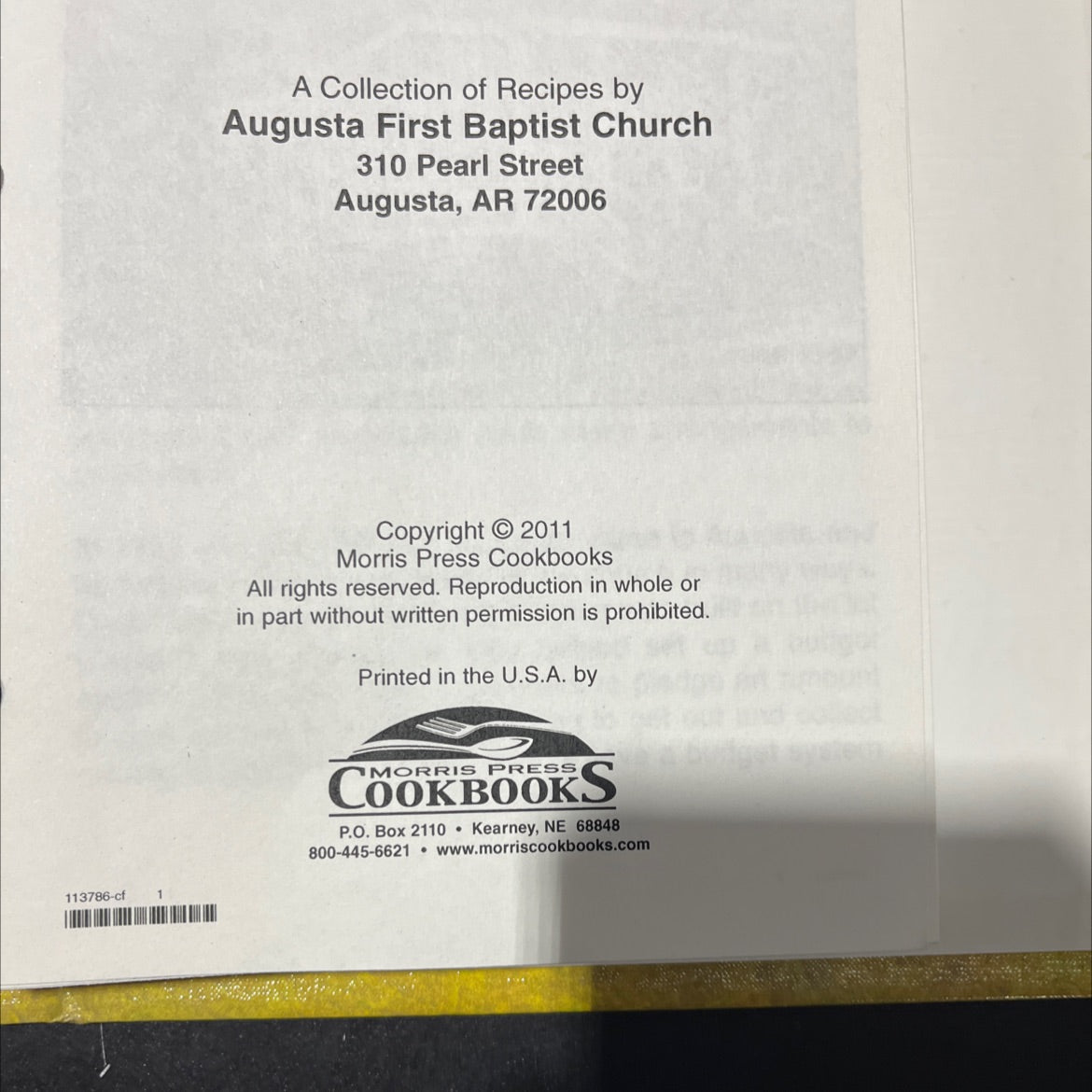bapetas cleurch favorites from our table a collection of recipes book, by augusta first baptist church, 2011 Hardcover image 3