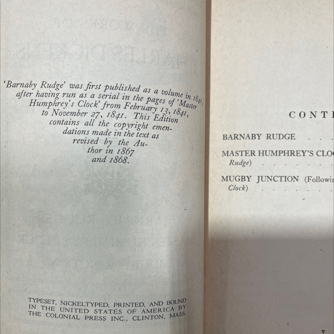 barnaby rudge book, by charles dickens, 1868 Hardcover, Antique image 3