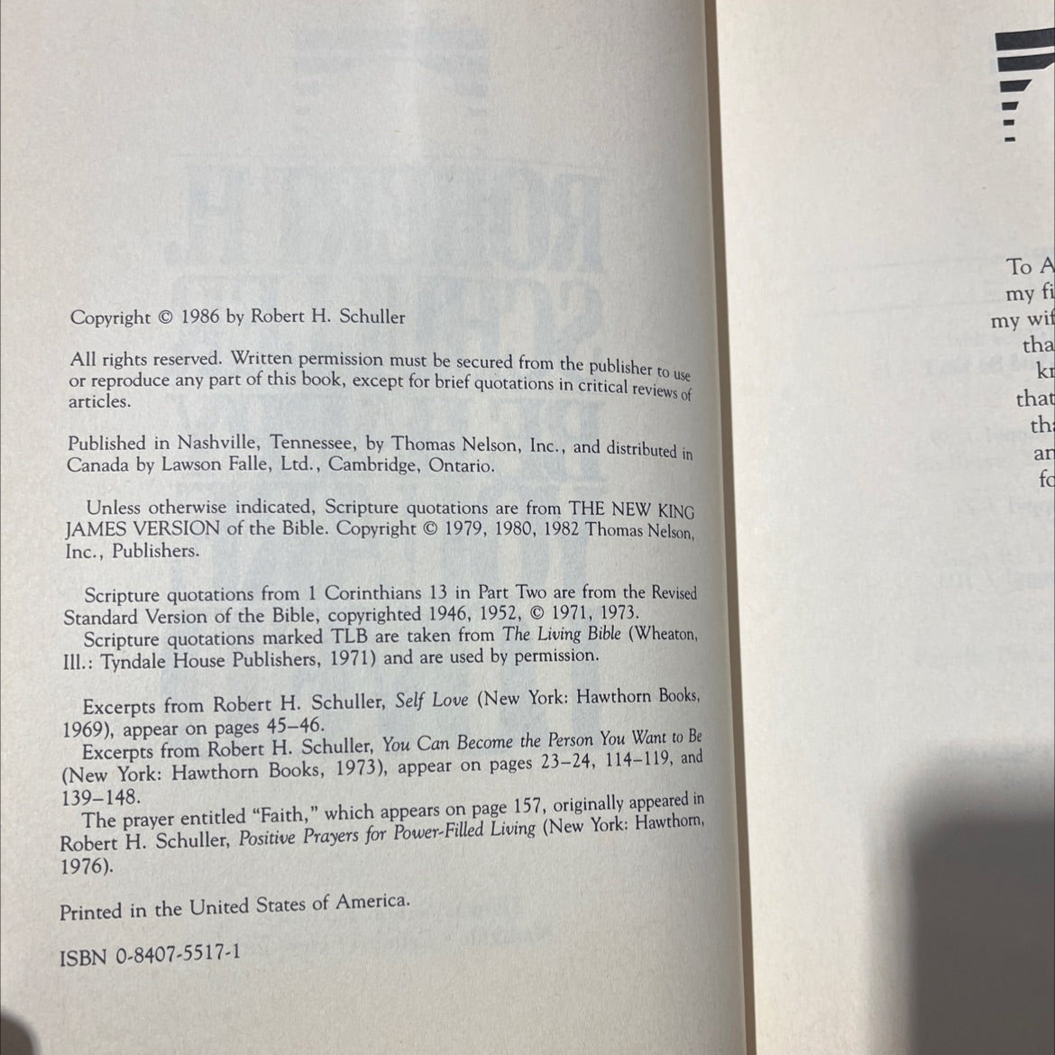 be happy you are loved book, by robert h. schuller, 1986 Hardcover image 3