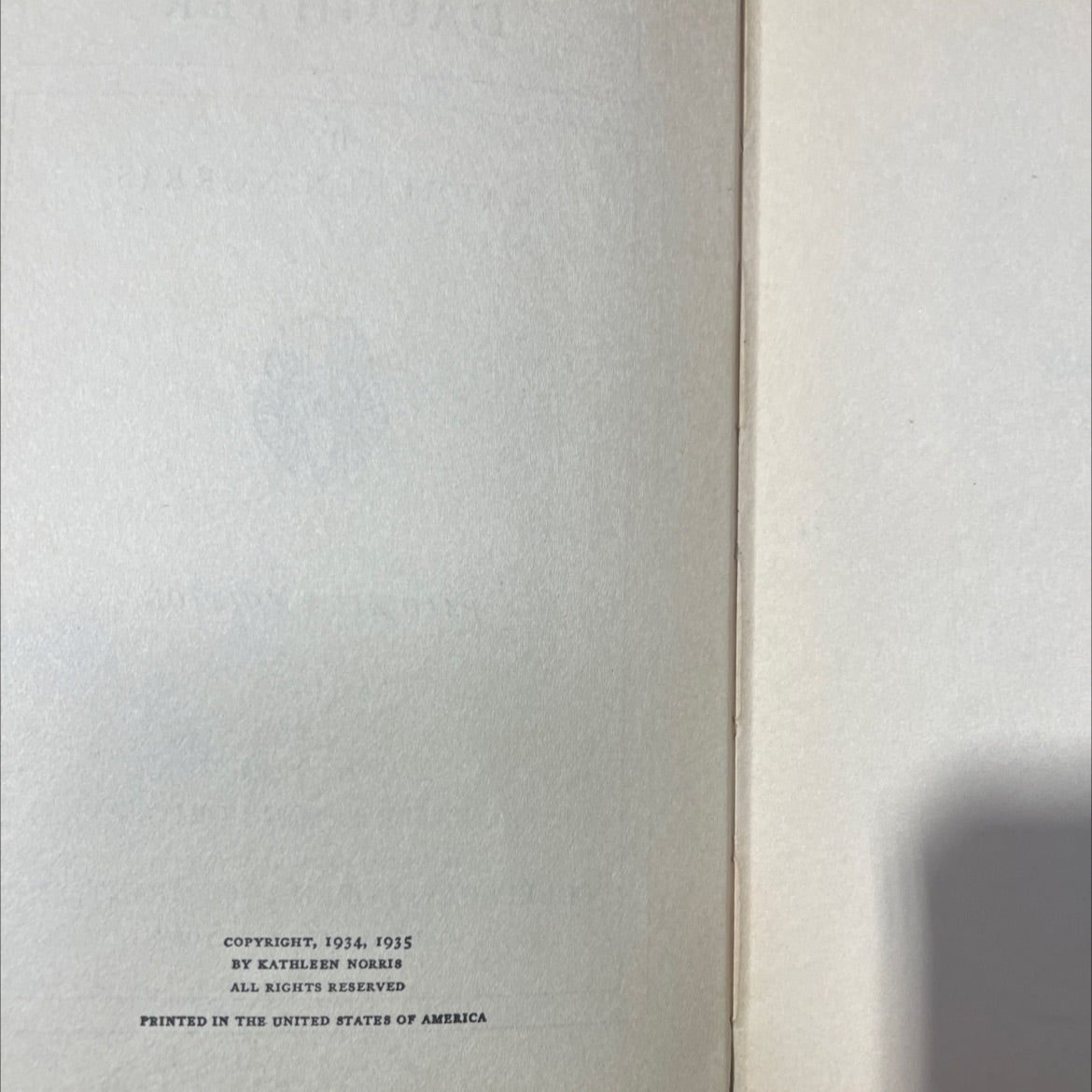 beauty's daughter book, by kathleen norris, 1935 Hardcover image 3