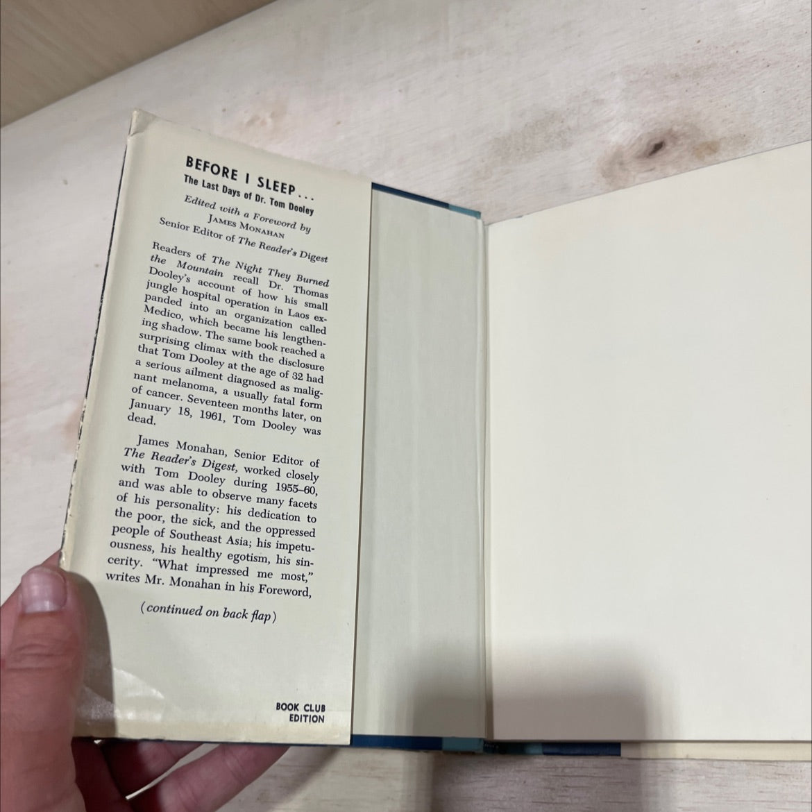 before i sleep... the last days of dr. tom dooley book, by dr. tom dooley, 1961 Hardcover image 4