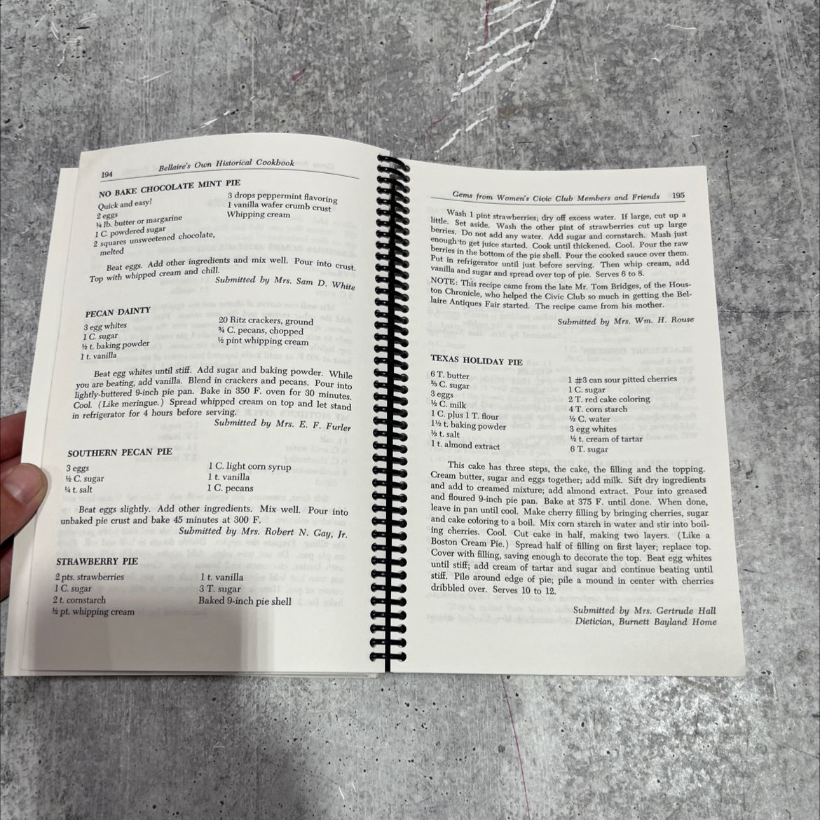 bellaire's own historical cookbook book, by mrs. robert n. gay, jr. and mrs. j. w. hawks, 1969 Paperback image 4