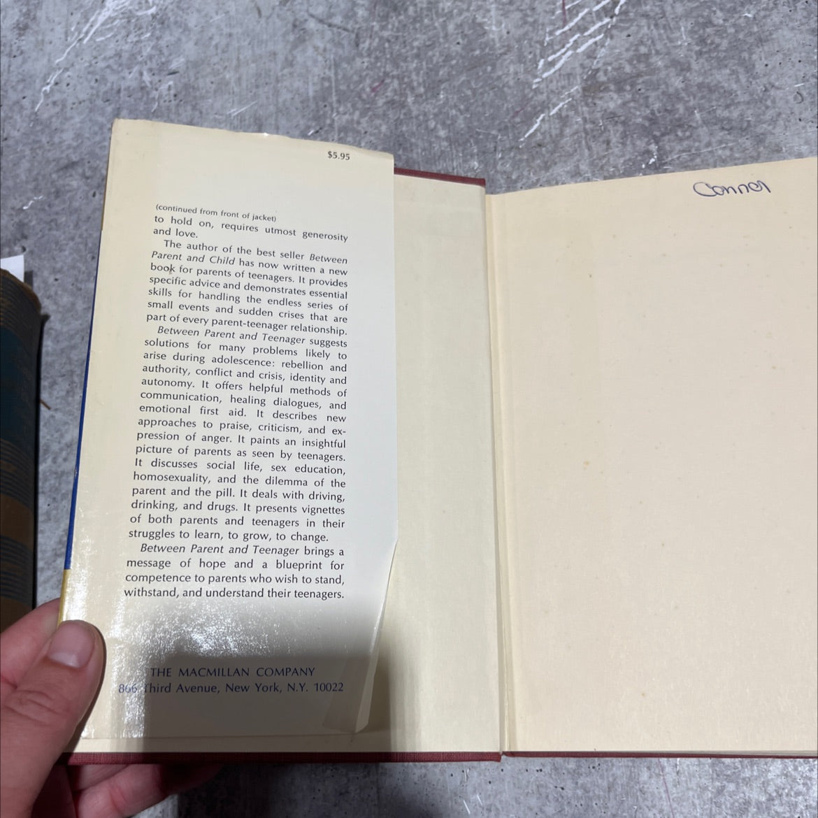 between parent and teenager book, by Dr. Haim G. Ginott, 1969 Hardcover image 4