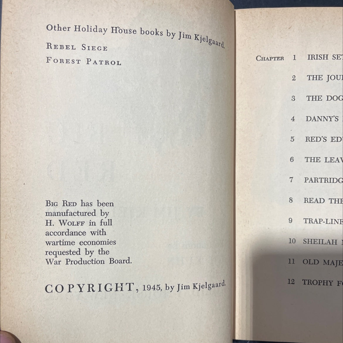 big red book, by jim kjelgaard, 1945 Hardcover image 3