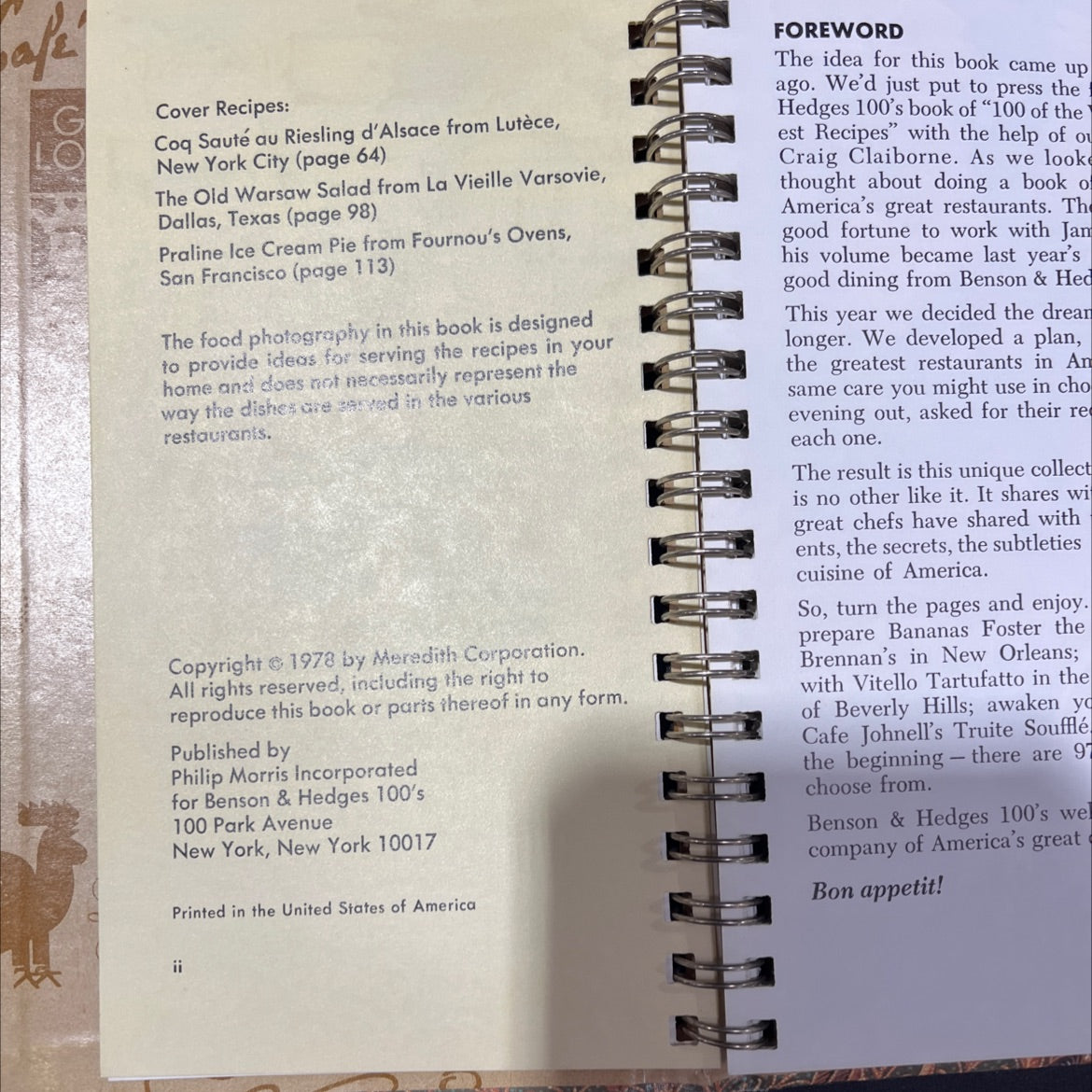 biggs benson & hedges 100's book, by unknown, 1978 Hardcover, Vintage image 3