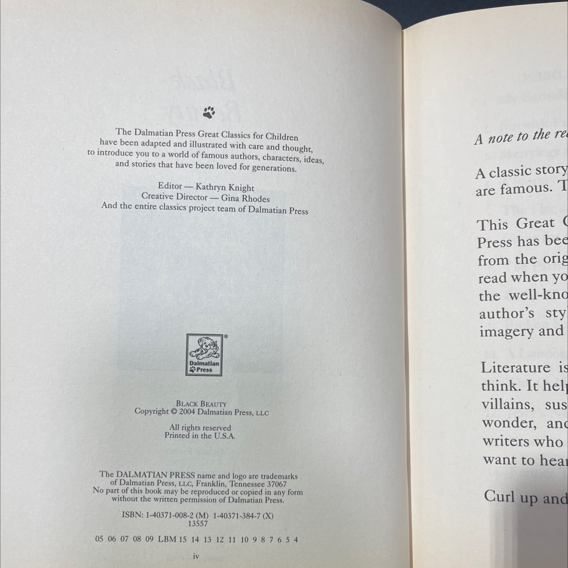 black beauty book, by anna sewell, 2004 Hardcover image 3