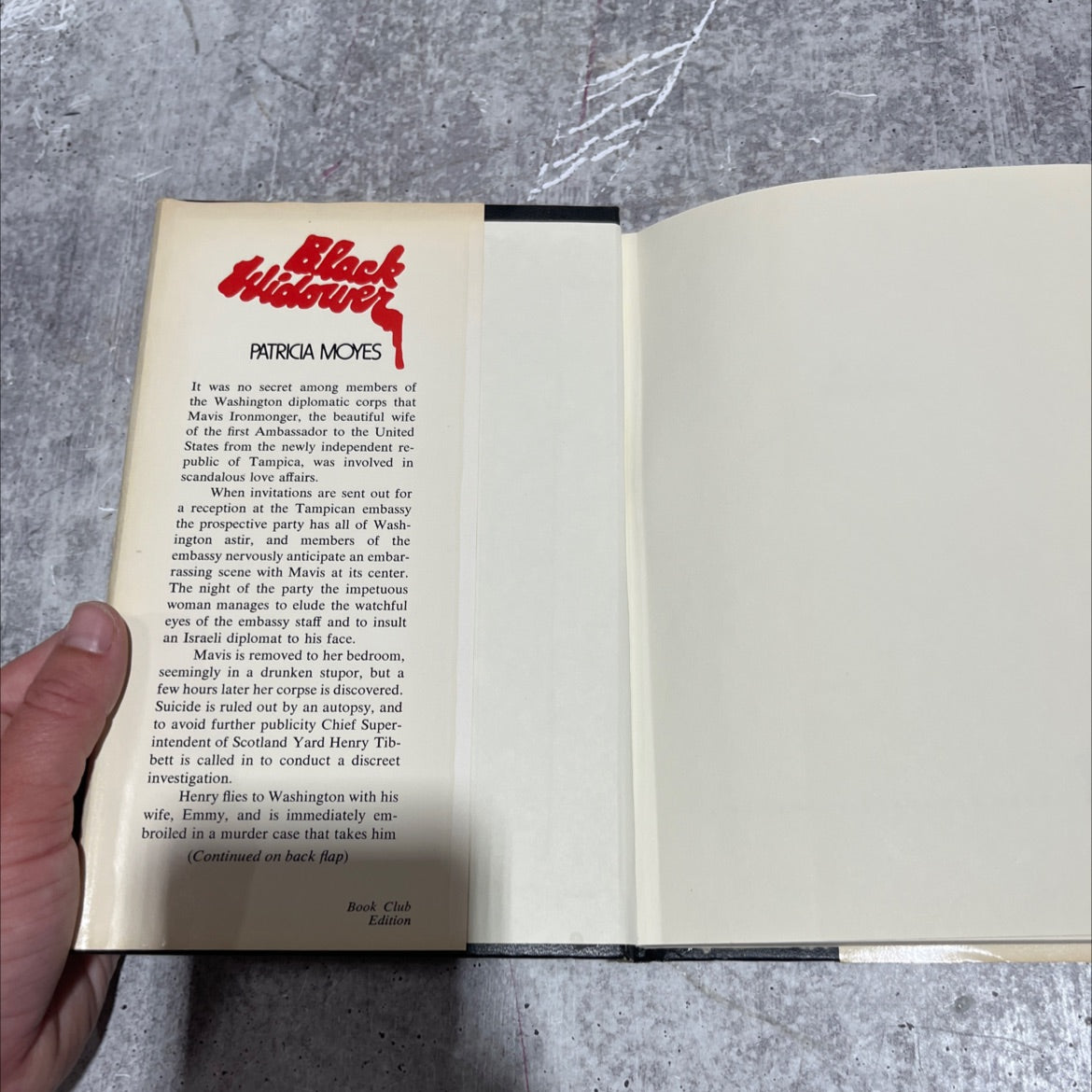 black widower book, by Patricia Moyes, 1975 Hardcover image 4