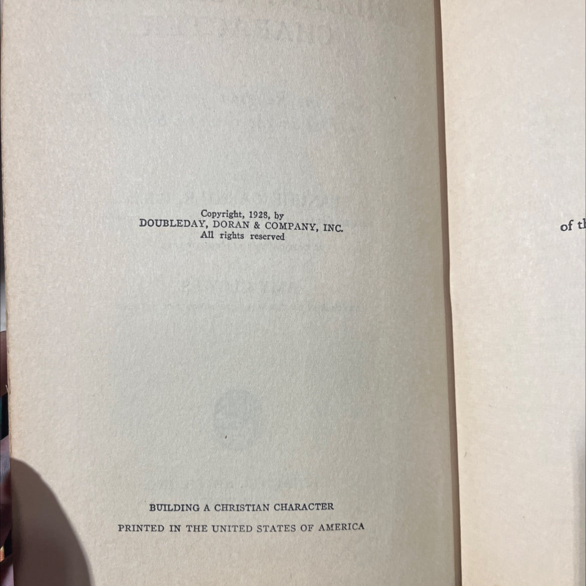 building a christian character book, by blanche carrier, amy clowes, 1930 Hardcover image 3