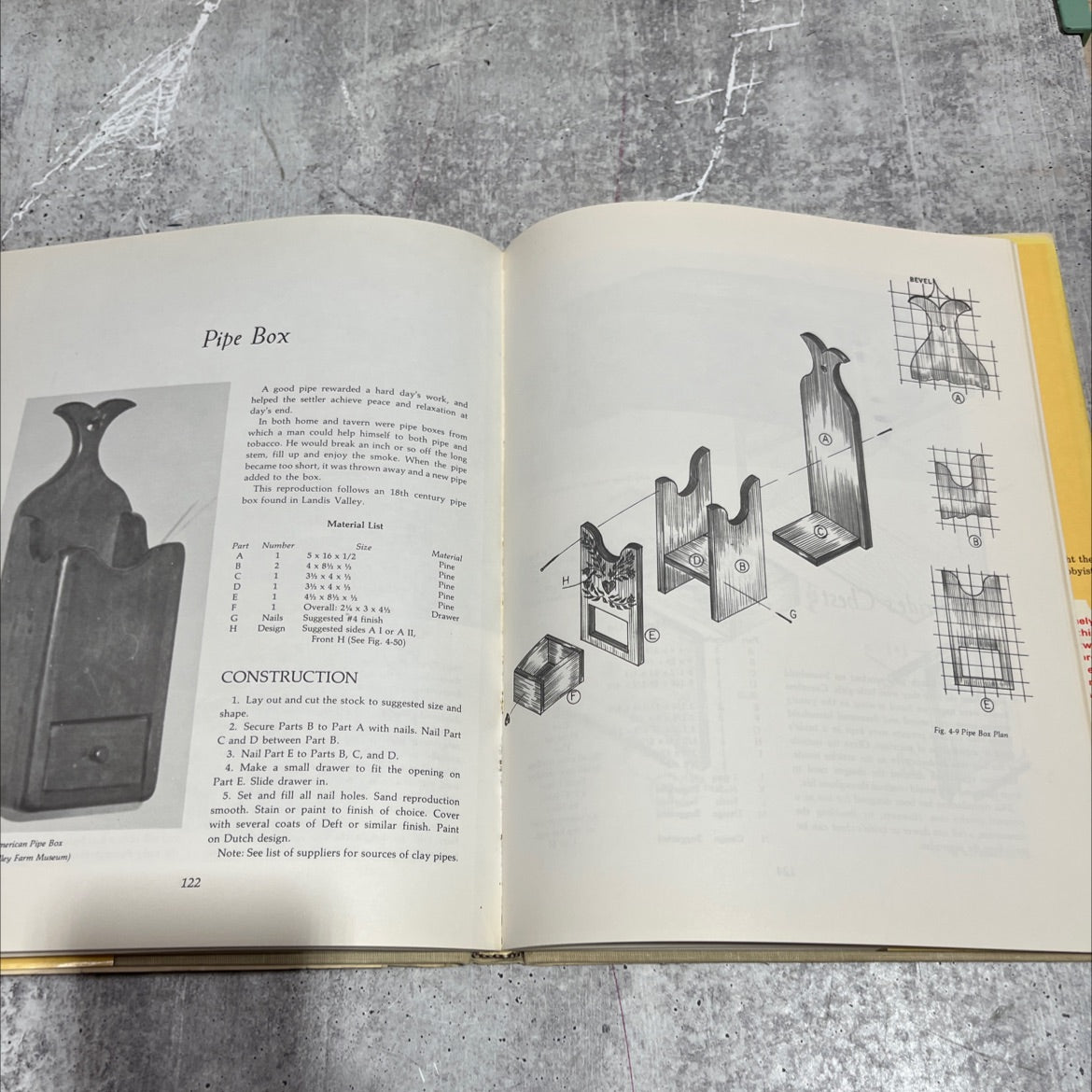building early american furniture book, by Joseph W. Daniele, 1978 Hardcover image 4