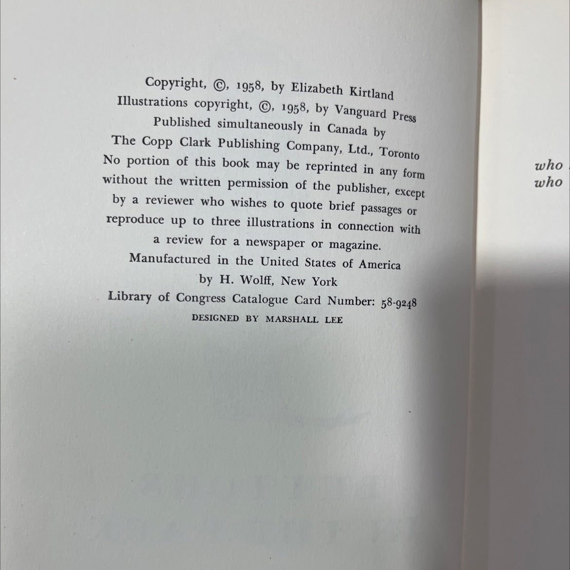 buttons in the back book, by Elizabeth Kirtland, 1958 Hardcover, First Edition, Vintage image 3