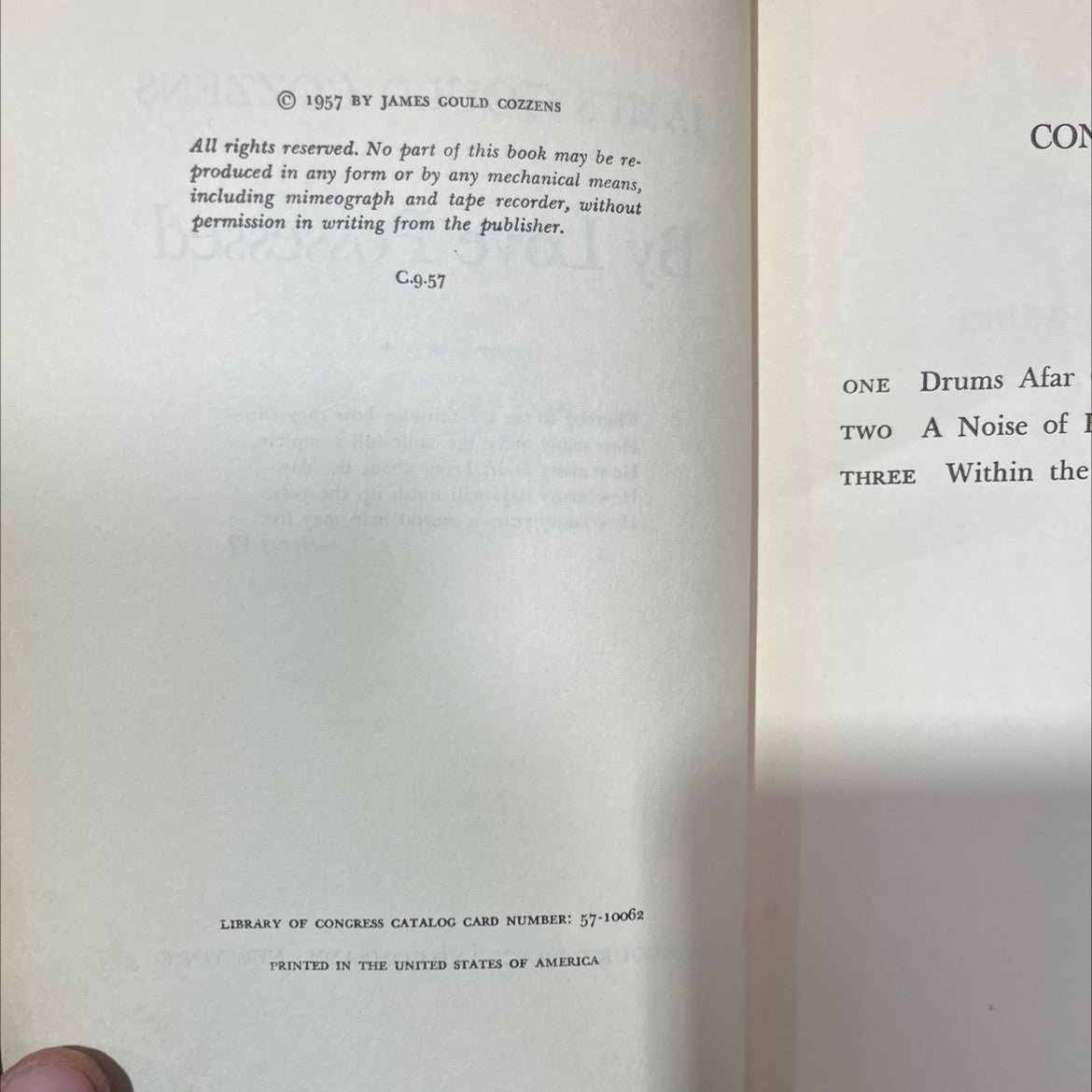 by love possessed book, by james gould cozzens, 1957 Hardcover image 3