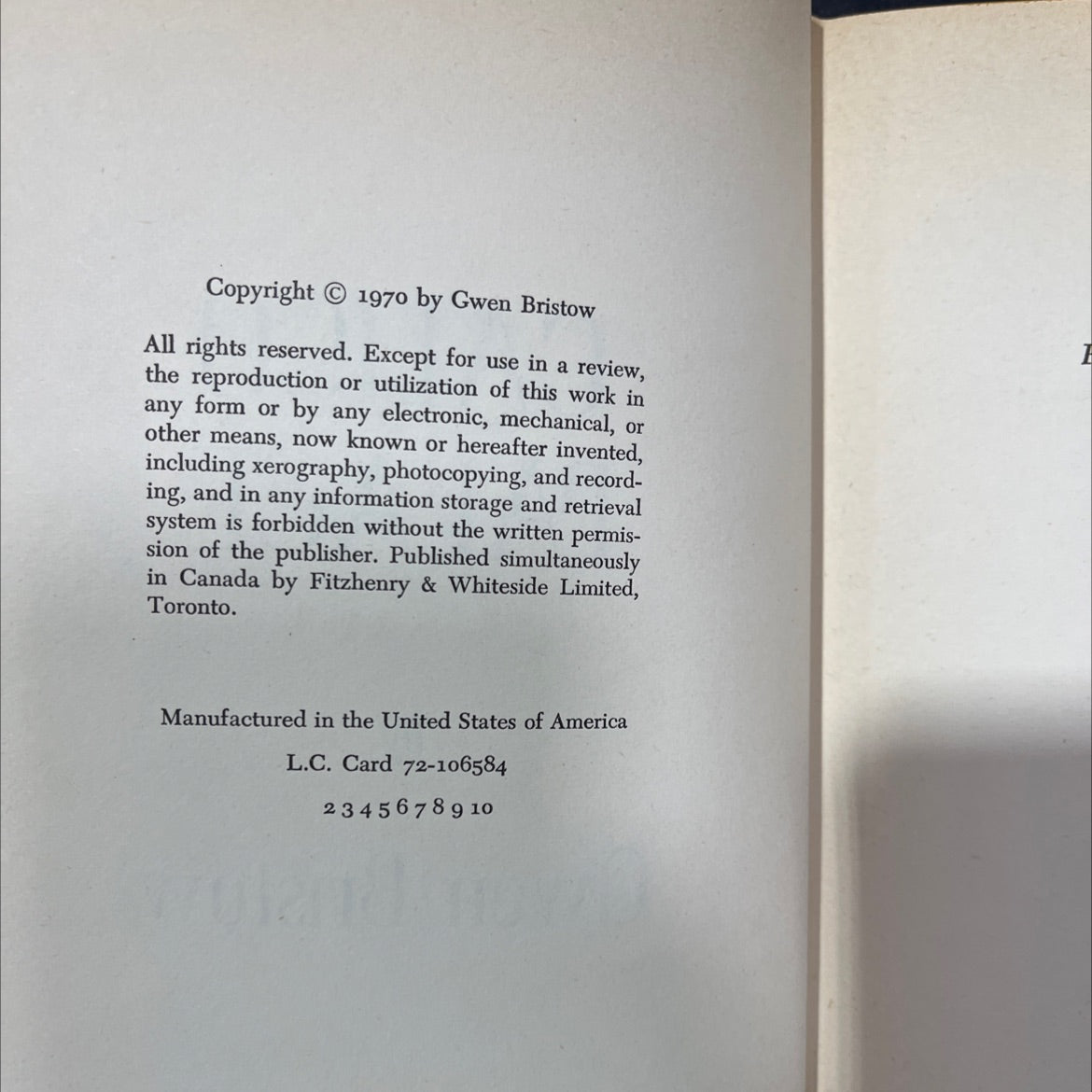 calico palace book, by Gwen Bristow, 1970 Hardcover, Vintage image 3