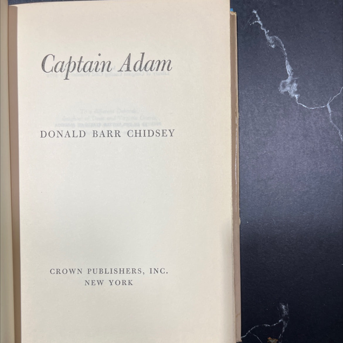 captain adam book, by donald barr chidsey, 1953 Hardcover image 2