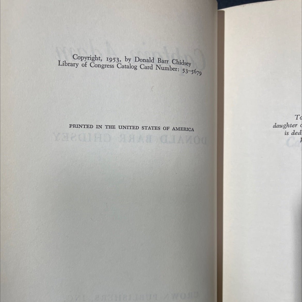 captain adam book, by donald barr chidsey, 1953 Hardcover image 3