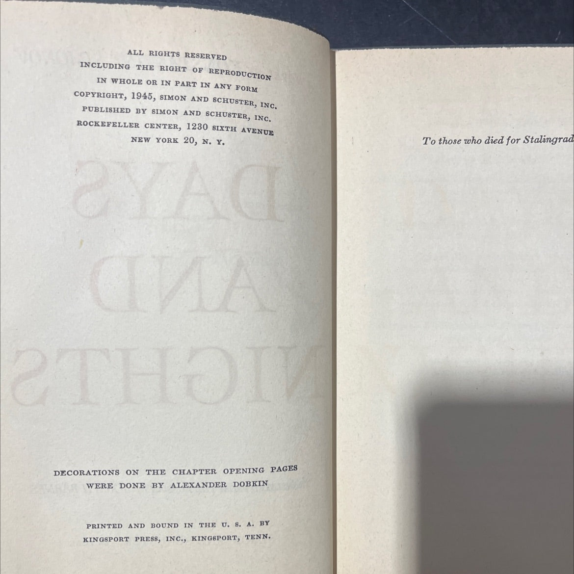 caspian sea days and nights book, by konstantine simonov, 1945 Hardcover image 3