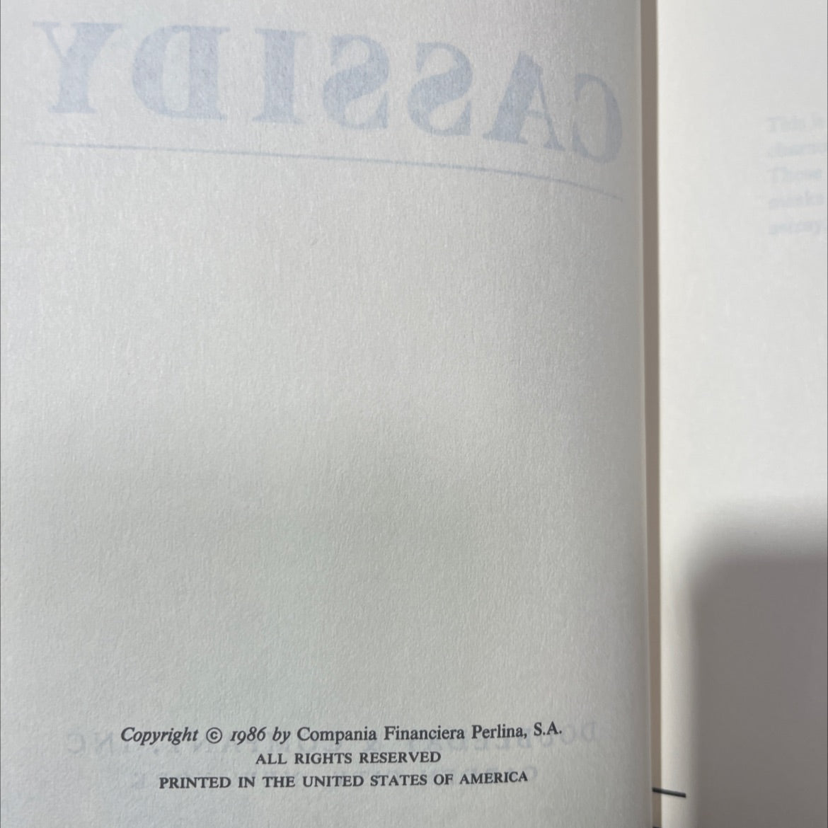 cassidy book, by morris west, 1986 Hardcover image 3