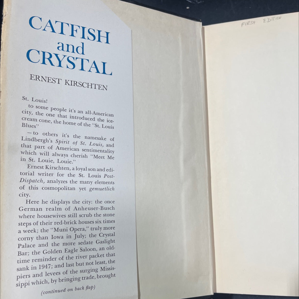 catfish and crystal book, by Ernest Kirschten, 1960 Hardcover image 4