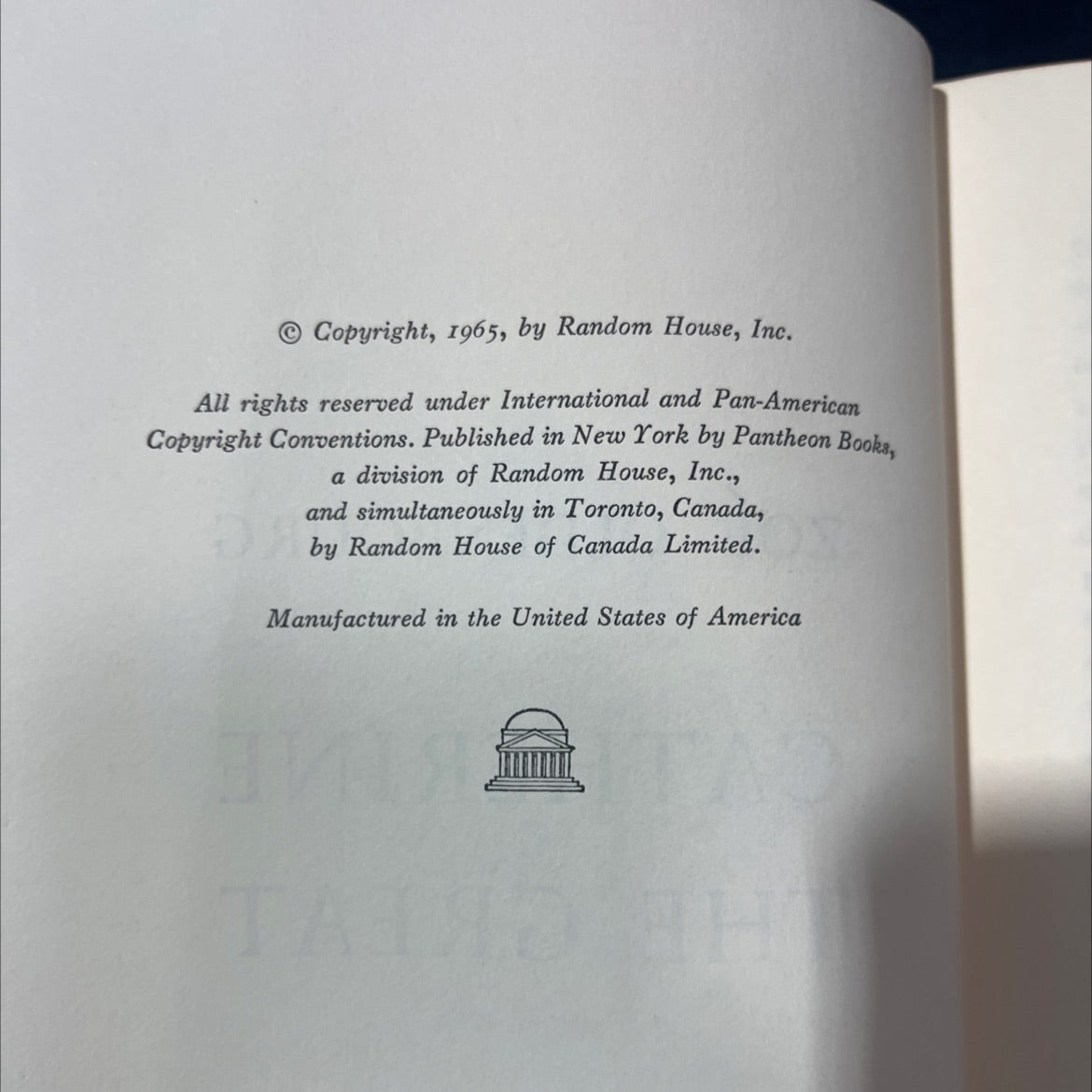 catherine the great book, by zoe oldenbourg, 1965 Hardcover image 3