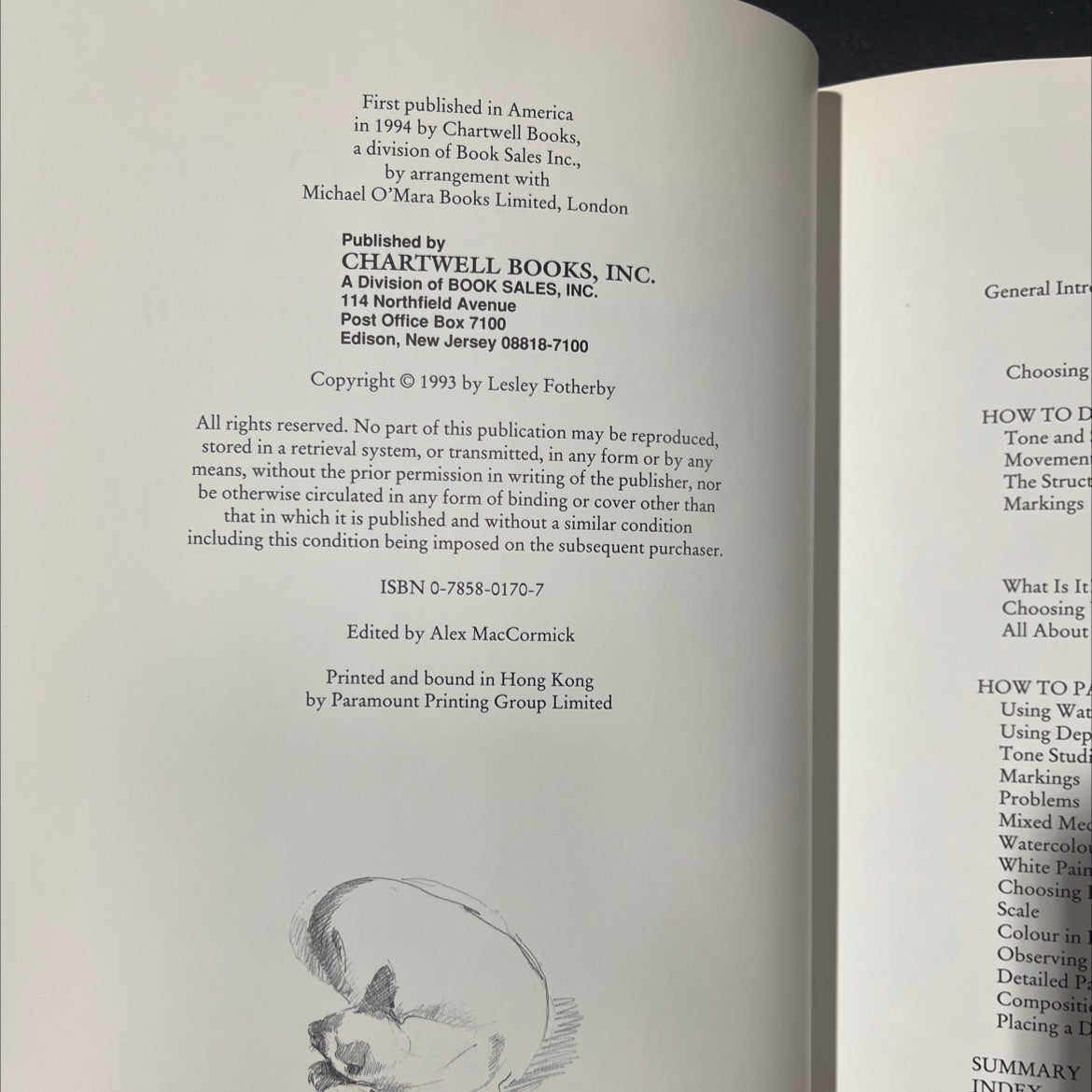 cats drawing and painting in watercolor book, by lesley fotherby, 1994 Hardcover image 3