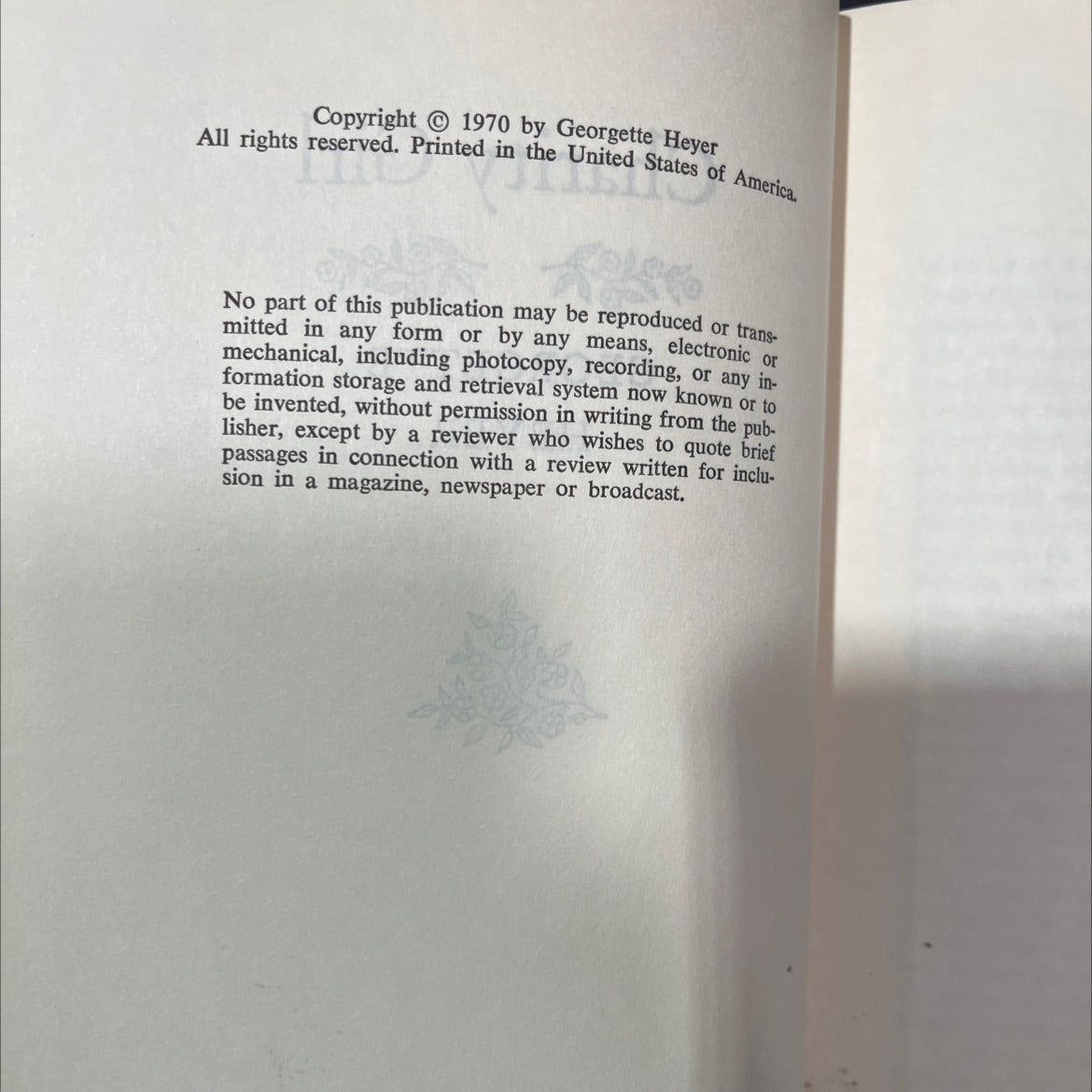 charity girl book, by georgette heyer, 1970 Hardcover image 3